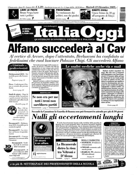 Italia oggi : quotidiano di economia finanza e politica